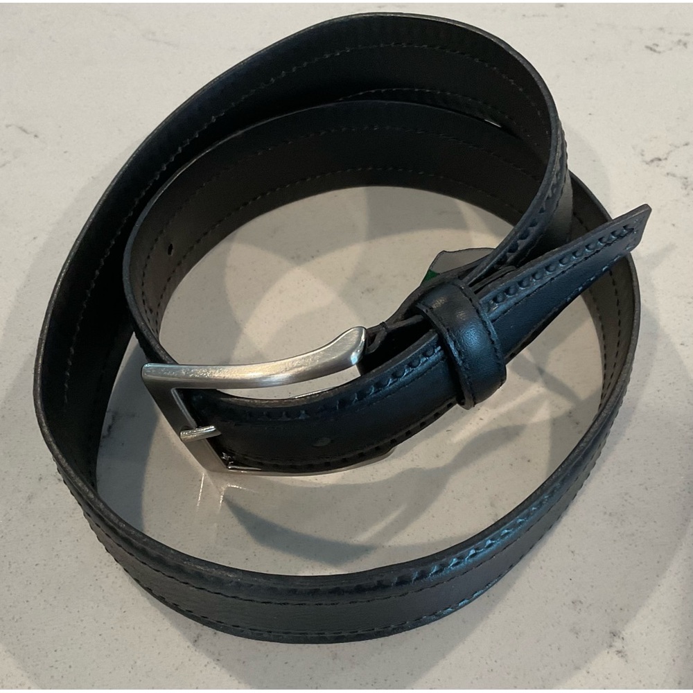 Juice Italian Leather Men’s Black Belt Handmade High Quality/Craftsmanship  32”